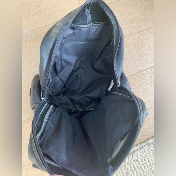 Black vintage real leather backpack - Picture 5 of 6